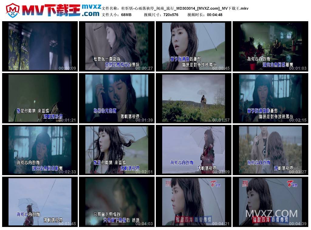 杜忻恬-心雨落袂停_闽南_流行_MD303014